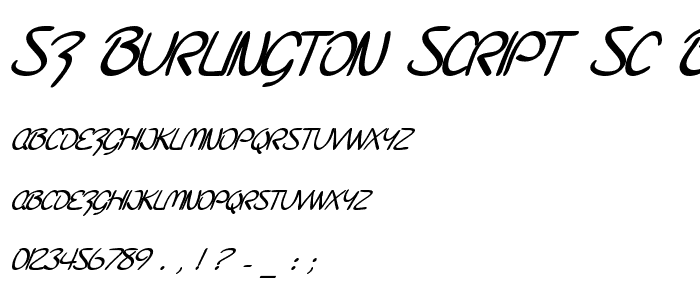 SF Burlington Script SC Bold Italic police